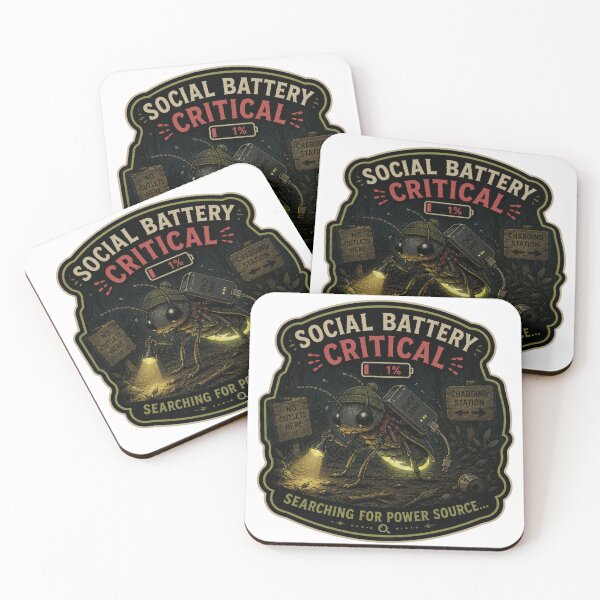 Item preview, Social Battery Critical – Firefly Sticker designed and sold by Airimo.