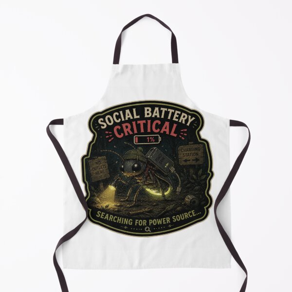Item preview, Social Battery Critical – Firefly Sticker designed and sold by Airimo.