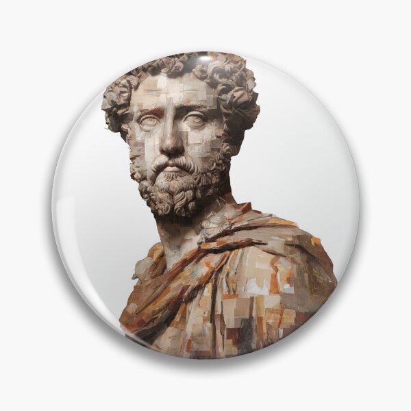 Item preview, Copy of Marcus Aurelius – Stoic Emperor | Literary Collage Portrait Art Print | Philosophy Poster designed and sold by OzzFrequency.