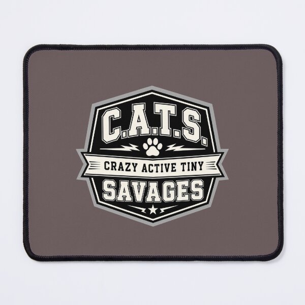 Item preview, C.A.T.S Crazy Active Tiny Savages Varsity Cat Badge Design designed and sold by Mindworx21.