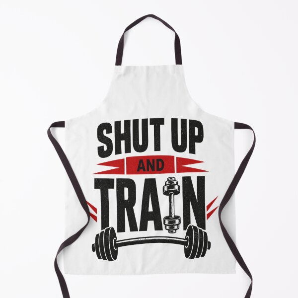 Item preview, Shut Up And Train Dumbbell Gym Typography Design designed and sold by Wolf Creator.