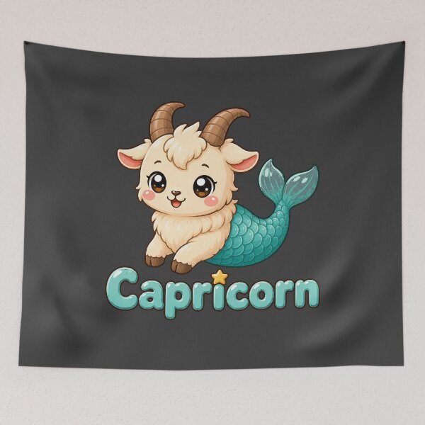 Item preview, CAPRICORN zodiac sign t-shirt kawaii style designed and sold by CMYKStudio.
