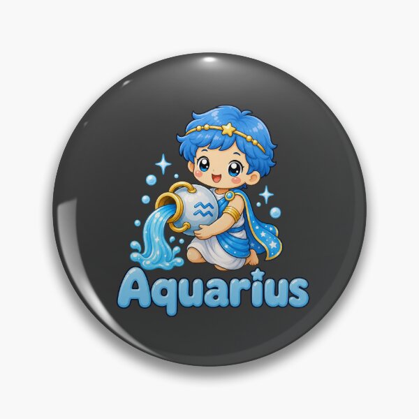 Item preview, AQUARIUS zodiac sign t-shirt kawaii style designed and sold by CMYKStudio.