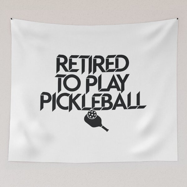 Item preview, Retired To Play Pickleball Funny Retirement Quote Sticker designed and sold by CutRootCo.