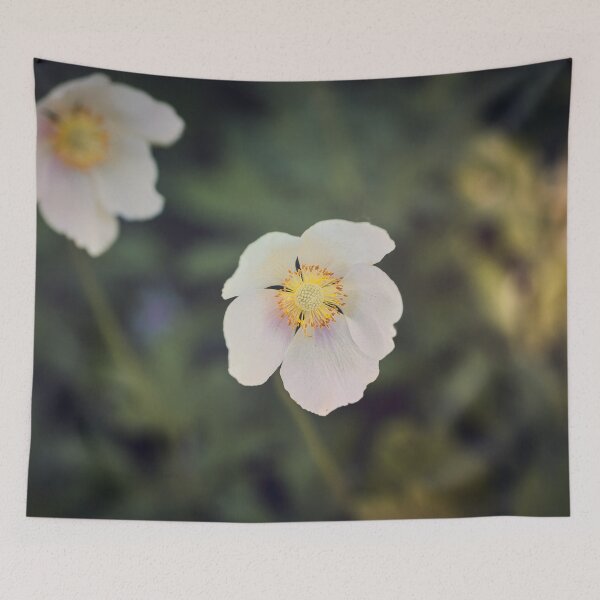 Item preview, White Anemone Flower Close-Up with Soft Bokeh designed and sold by RastislavS.
