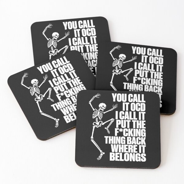 Item preview,  You Call It OCD I Call It Funny Skeleton Anatomy Humor Black White designed and sold by graphixpolash.