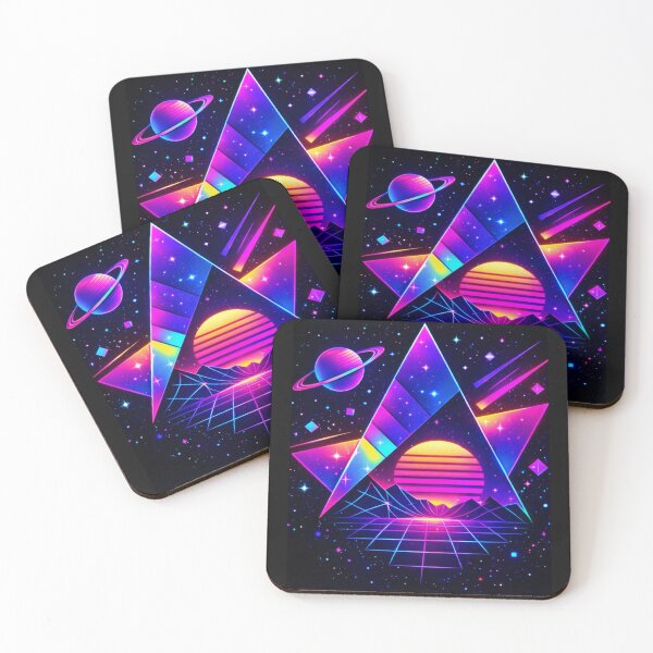 Item preview, Neon Triangle Sunset Grid designed and sold by IMOBILYARI.