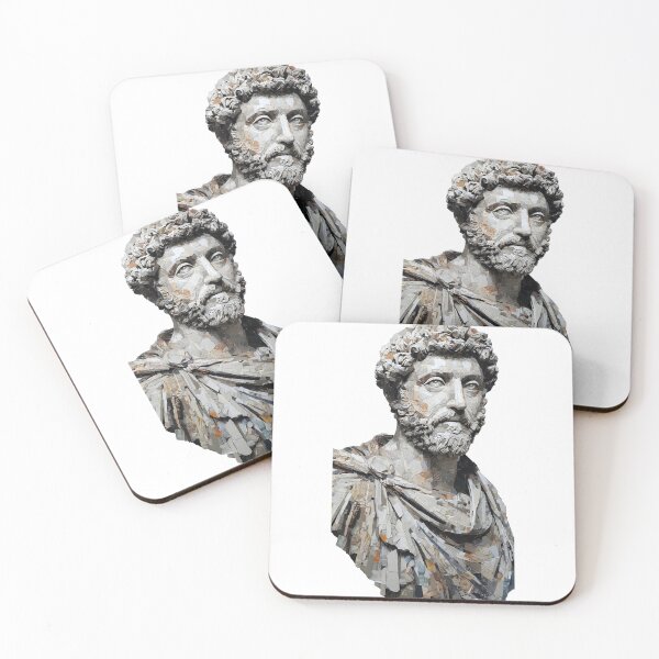 Item preview, Marcus Aurelius – Stoic Emperor | Literary Collage Portrait Art Print | Philosophy Poster designed and sold by OzzFrequency.