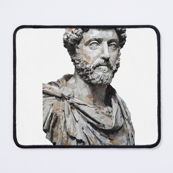 Item preview, Marcus Aurelius – Stoic Emperor | Literary Collage Portrait Art Print | Philosophy Poster designed and sold by OzzFrequency.
