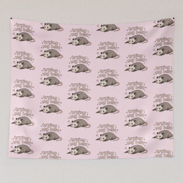 Item preview, Trying My Best Cute Opossum Design – Funny Sad Animal Meme Aesthetic designed and sold by TheStephanieRome.