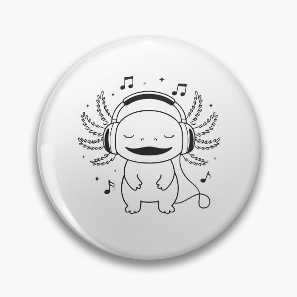 Item preview, Cute Kawaii Axolotl Music Headphones Vibing Sticker designed and sold by CutRootCo.
