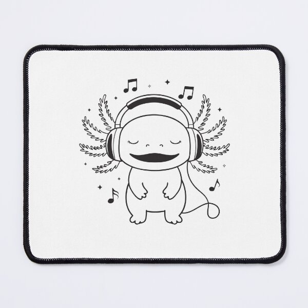 Item preview, Cute Kawaii Axolotl Music Headphones Vibing Sticker designed and sold by CutRootCo.