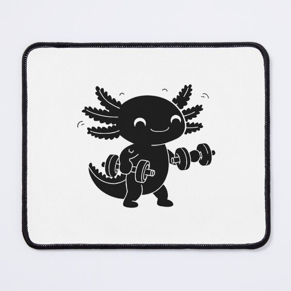 Item preview, Cute Kawaii Axolotl Gym Workout Dumbbells Fitness Sticker designed and sold by CutRootCo.