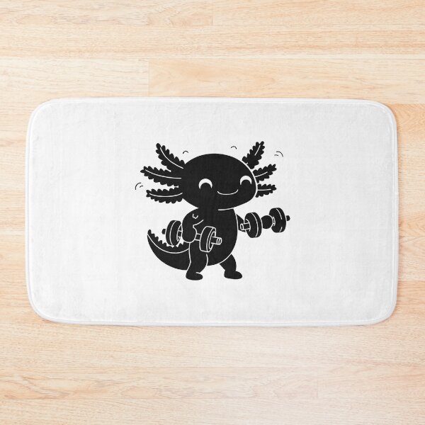 Item preview, Cute Kawaii Axolotl Gym Workout Dumbbells Fitness Sticker designed and sold by CutRootCo.