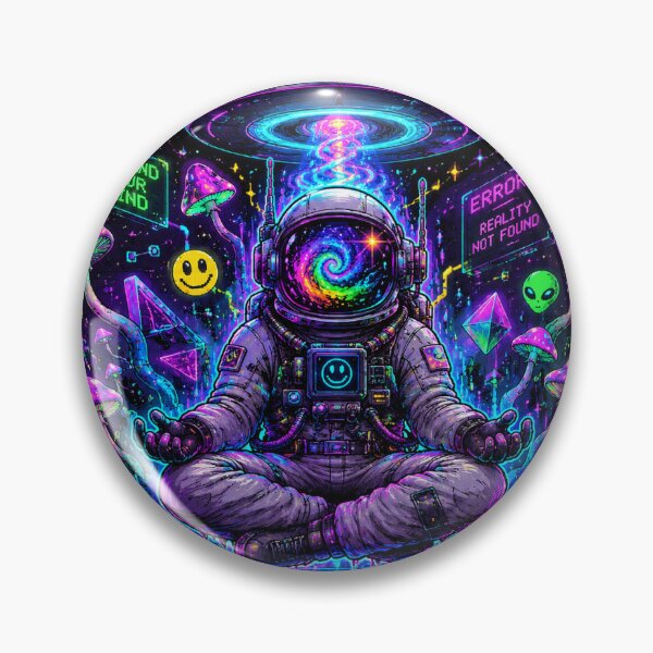 Item preview, Cosmic Mind Expansion ?? | Psychedelic Cyberpunk Astronaut Sticker designed and sold by Antilopoide.