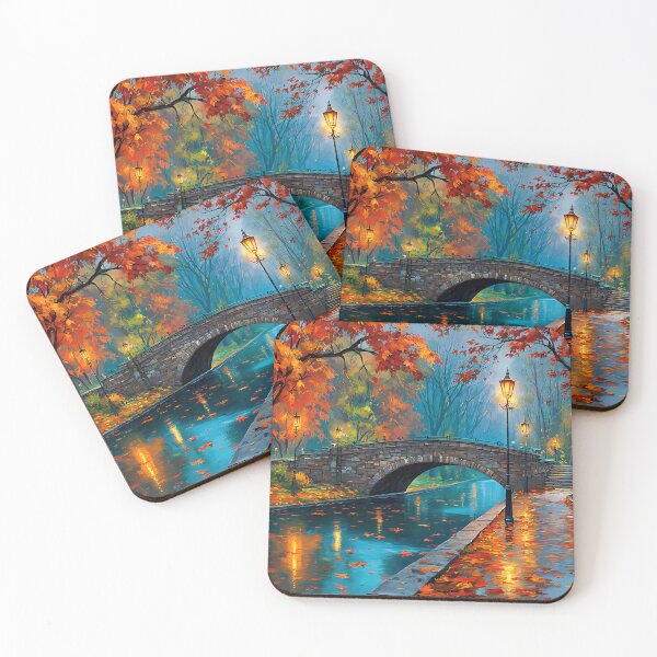Item preview, Autumn Serenity A Tranquil Park Scene at Dusk designed and sold by Artessie.
