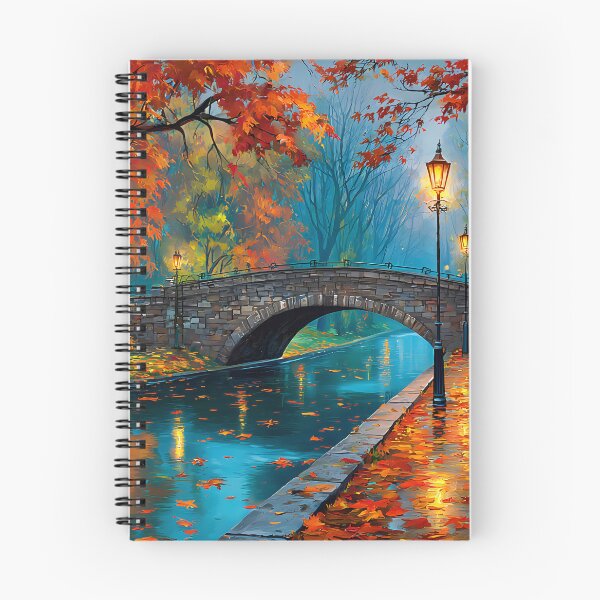 Item preview, Autumn Serenity A Tranquil Park Scene at Dusk designed and sold by Artessie.