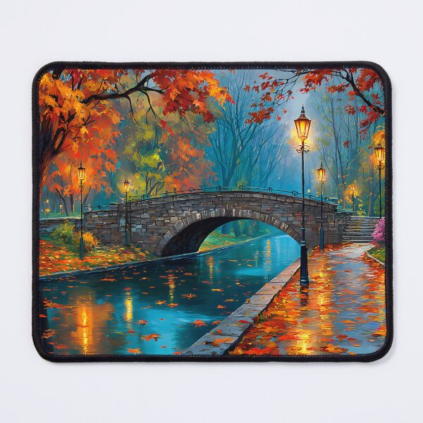 Item preview, Autumn Serenity A Tranquil Park Scene at Dusk designed and sold by Artessie.