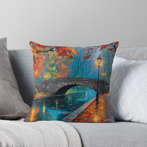 Item preview, Autumn Serenity A Tranquil Park Scene at Dusk designed and sold by Artessie.