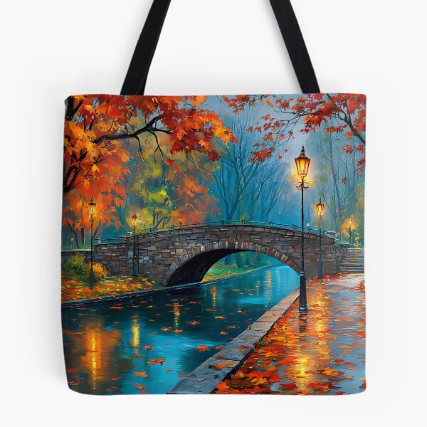 Item preview, Autumn Serenity A Tranquil Park Scene at Dusk designed and sold by Artessie.