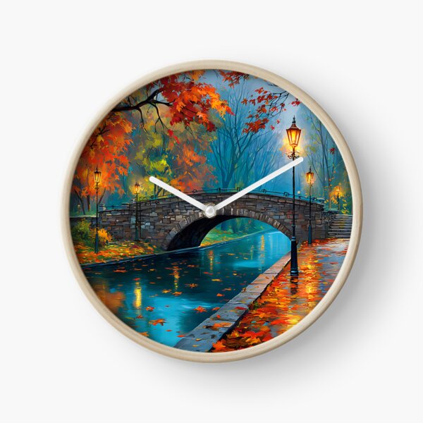 Item preview, Autumn Serenity A Tranquil Park Scene at Dusk designed and sold by Artessie.