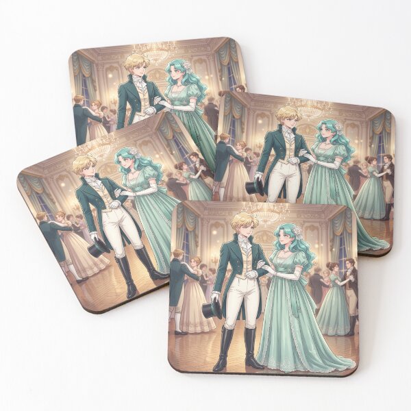 Item preview, Haruka and Michiru at a Regency Ball designed and sold by Solace Sparkles.