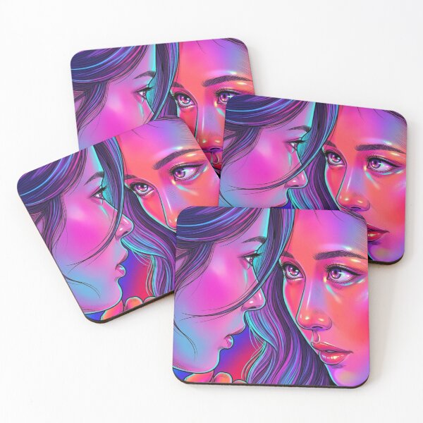 Item preview, Linked At First Glance Neon Thai GL Series Lgbtq+ Love Sapphic Decor Poster Print Art Comic designed and sold by Mind Space.