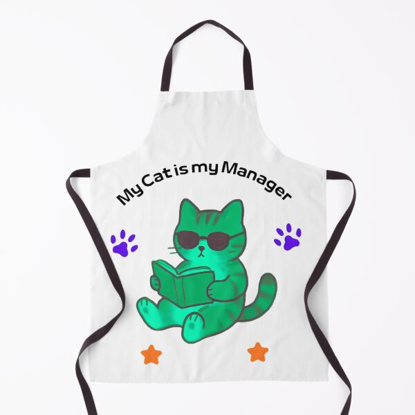 Item preview, My Cat Is My Manager – Funny Cool Cat Reading Book Cartoon Design designed and sold by ArtistryPulse90.