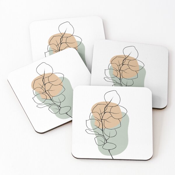 Item preview, Eucalyptus Branch Minimalist Line Art with Earthy Elements designed and sold by ArtTinulyaOk.