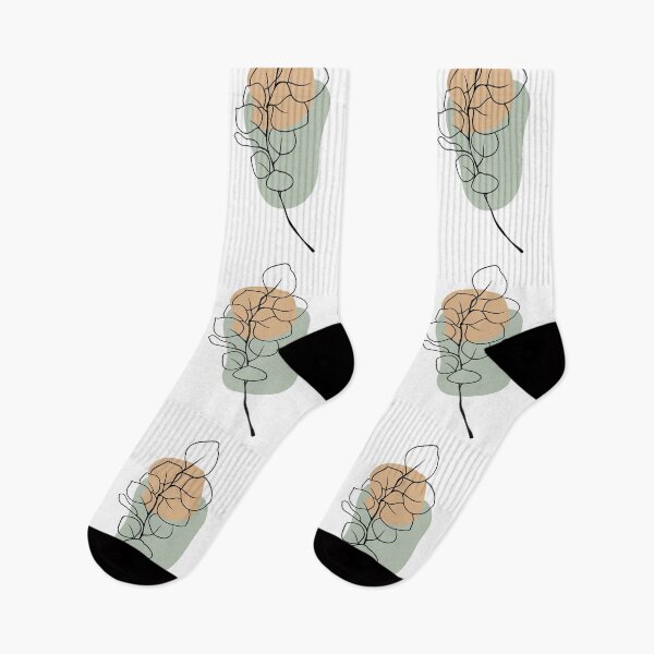 Item preview, Eucalyptus Branch Minimalist Line Art with Earthy Elements designed and sold by ArtTinulyaOk.