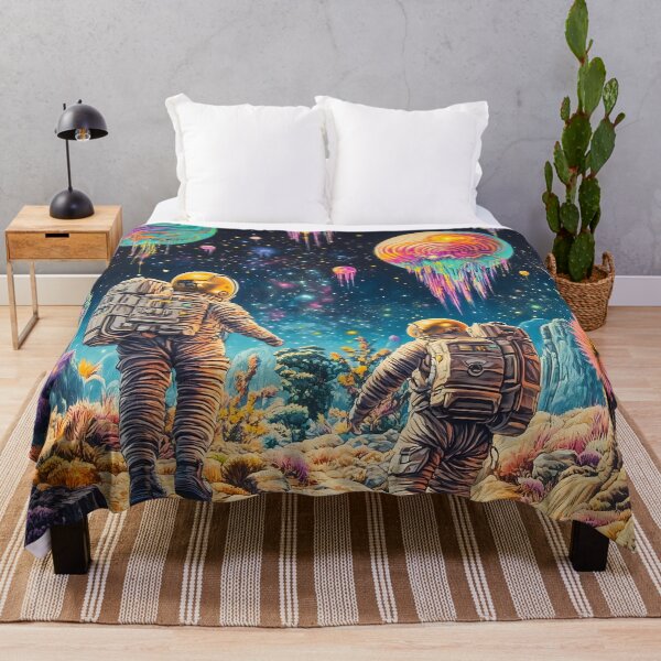 Item preview, Psychedelic Astronauts Exploring Melting Planets Art designed and sold by LuminousFoundry.