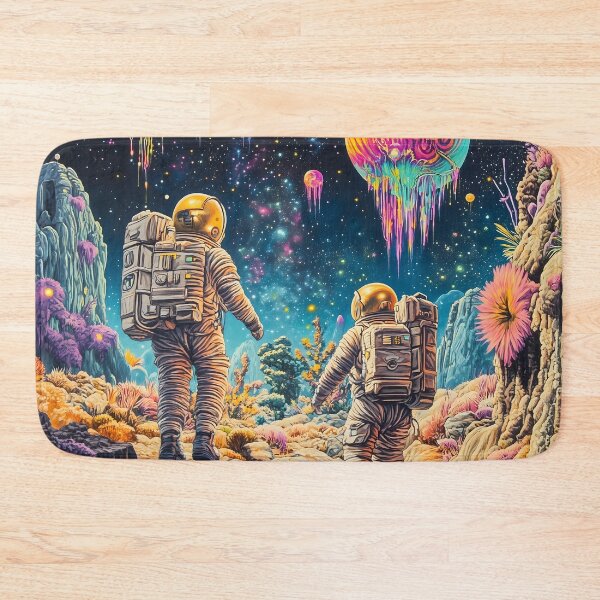 Item preview, Psychedelic Astronauts Exploring Melting Planets Art designed and sold by LuminousFoundry.