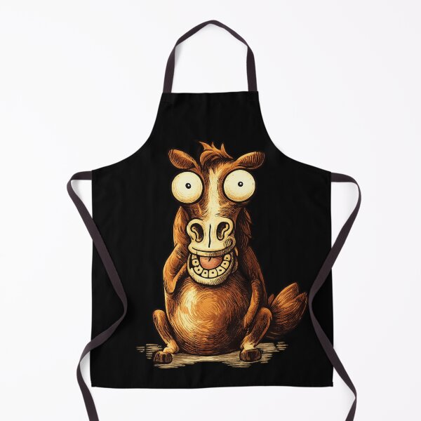 Item preview, Funny Crazy Horse - Whimsical Animal Wall Art Print Humor Gift designed and sold by Cust-tshirts.