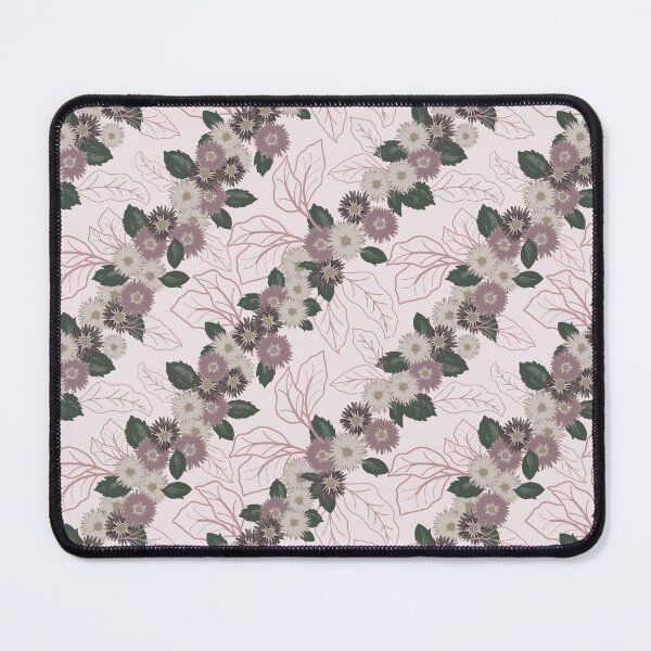 Item preview, Dusty Rose Floral Pattern, Mauve Cottage Daisy Print, Tonal Botanical Stripe Design designed and sold by Shop On Rosebud.