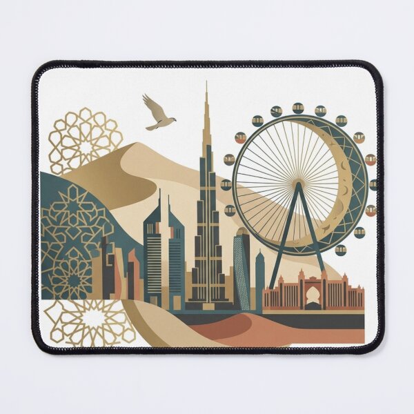 Item preview, Dubai Aesthetic Collage Artistic City Skyline designed and sold by crystalar95.