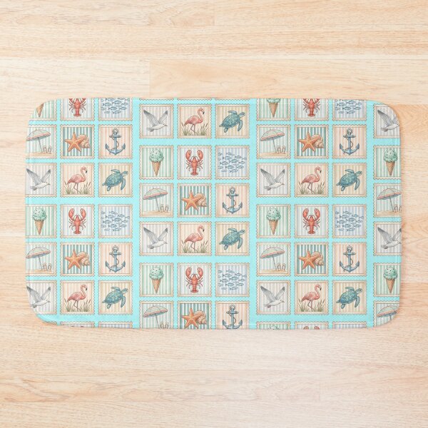 Item preview, Coastal Beach Stamp designed and sold by shellle in the ocean.