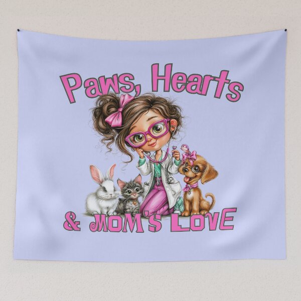 Item preview, Best Vet Mom Ever - Cute Veterinary Professional with Pets designed and sold by illeN-Art-World.