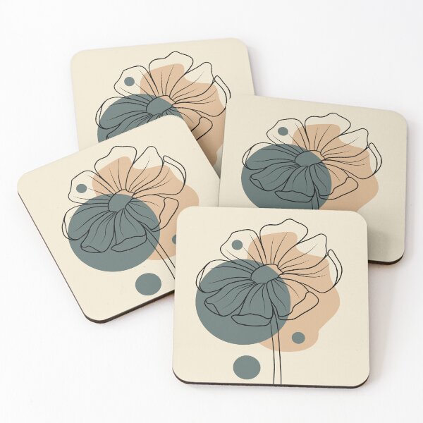 Item preview, Abstract Botanical Flower Bloom with Geometric Circles designed and sold by ArtTinulyaOk.