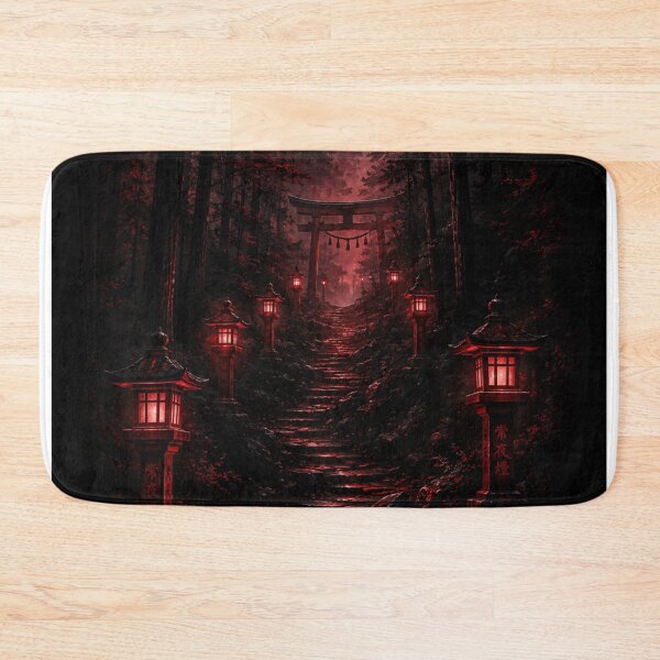 Item preview, Lantern Path – Dark Japanese Forest Aesthetic Art designed and sold by ShenGha-design.
