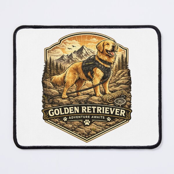 Item preview, Golden Retriever Adventure Awaits Vintage Outdoor Dog T-Shirt designed and sold by Mehgan-Ashcroft.