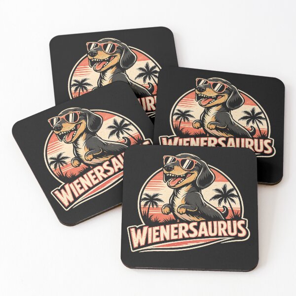 Item preview, Proud to Have A Small Wiener, Wienersaurus Funny Dachshund Dinosaur Retro Vintage Dog Lover Shirt designed and sold by VibeOffline Studio.