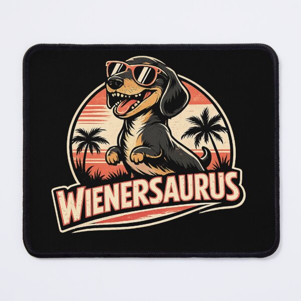 Item preview, Proud to Have A Small Wiener, Wienersaurus Funny Dachshund Dinosaur Retro Vintage Dog Lover Shirt designed and sold by VibeOffline Studio.