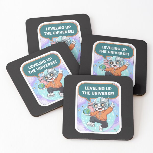Item preview, "Leveling Up The Universe" Cute Space Skeleton Gamer Art designed and sold by Cipher & Soul.