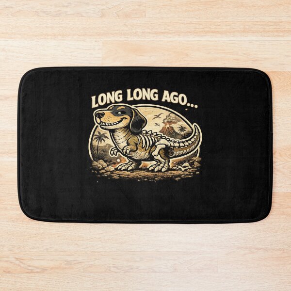 Item preview, Proud to Have A Small Wiener Long Long Ago Funny Dachshund Dinosaur Retro Design designed and sold by VibeOffline Studio.