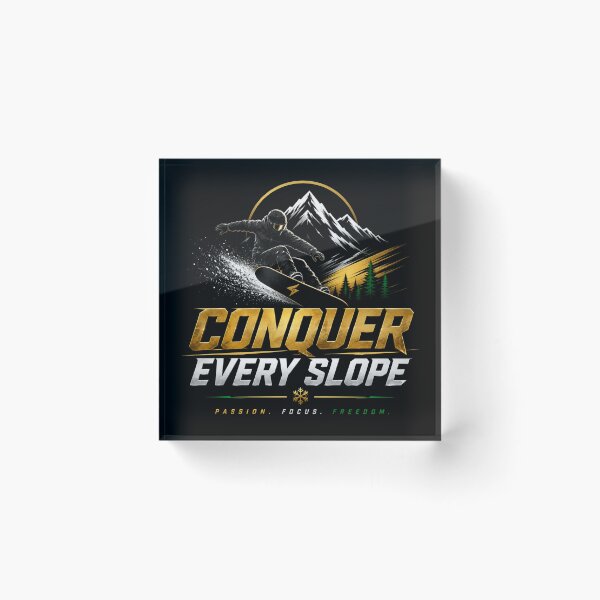 Item preview, Conquer Every Slope – Premium Snowboarding Motivation Design designed and sold by Newthingzy.