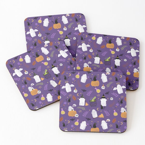 Item preview, Halloween Cute Ghosts Pattern designed and sold by SpookyVenus.