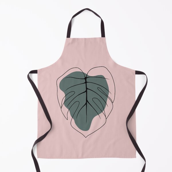 Item preview, Tropical Monstera Outline with Deep Teal Abstract Shape designed and sold by ArtTinulyaOk.