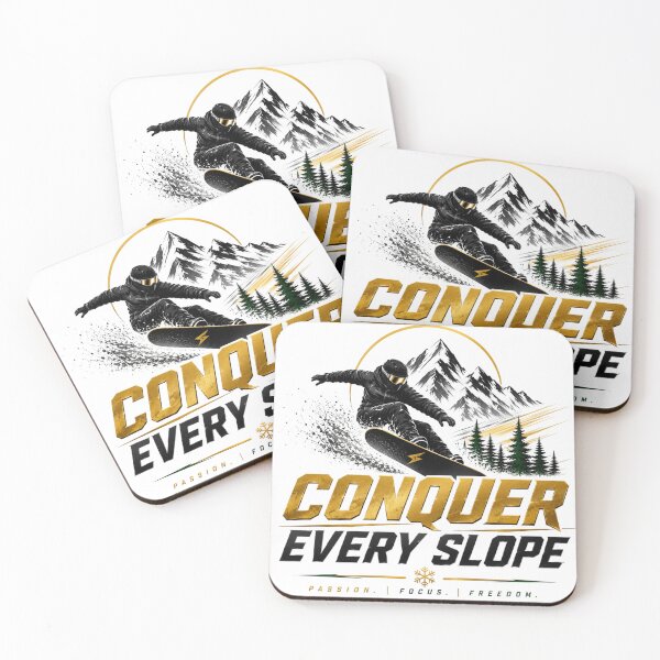 Item preview, Conquer Every Slope – Premium Snowboarding Motivation Design designed and sold by Newthingzy.