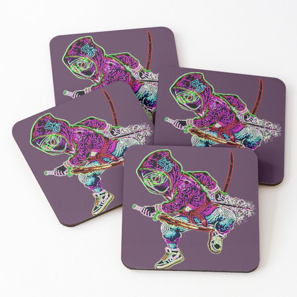 Item preview, Neon Ninja Stickers – Glow Art Designs designed and sold by Cyber-ART-Studio.