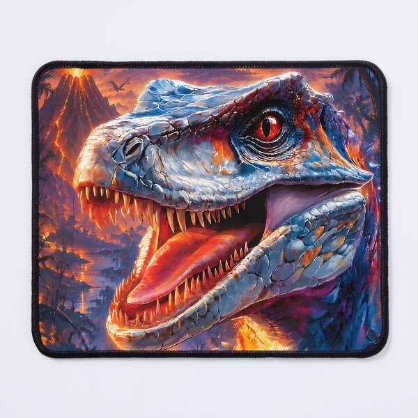 Item preview, Dinosaur 2 - Vibrant Roaring Blue Raptor Dinosaur designed and sold by NikaNavi.